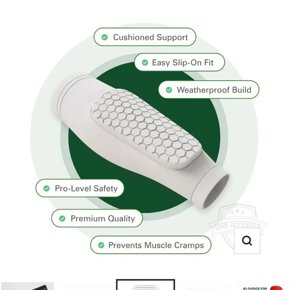 Kids shin defender soccer shin guards. Only tried on. Size medium. - Picture 4 of 5